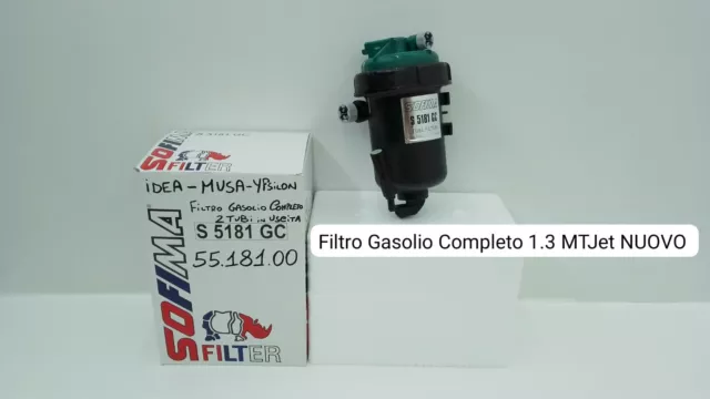 Filtro Gasolio Fiat Idea Lancia Musa 1.3 Multijet 90CV Completo 5518100  51776608