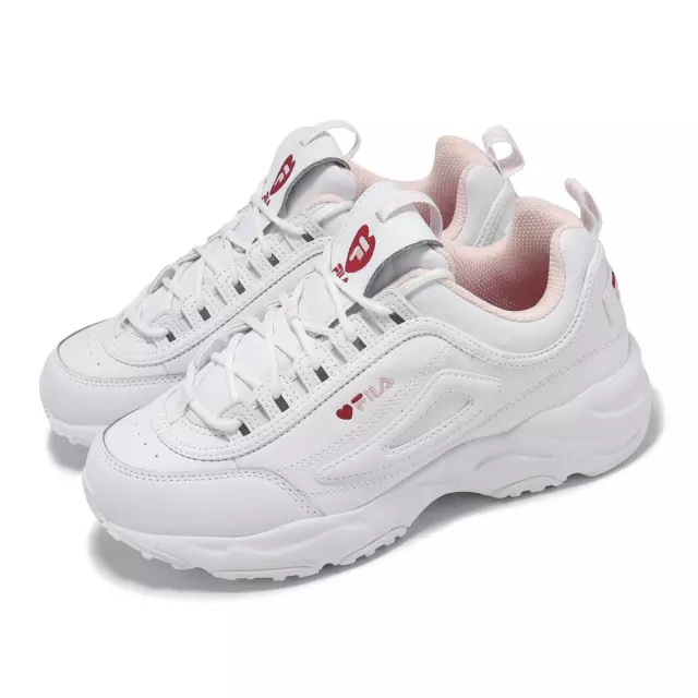 Fila Distracer Heart Valentines Day White Pink Red Women LifeStyle Casual Shoes