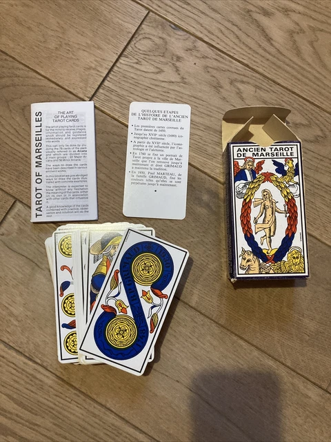 Vintage Tarot of Marseilles Cards BP Grimaud, Incomplete Set Of 72 Cards