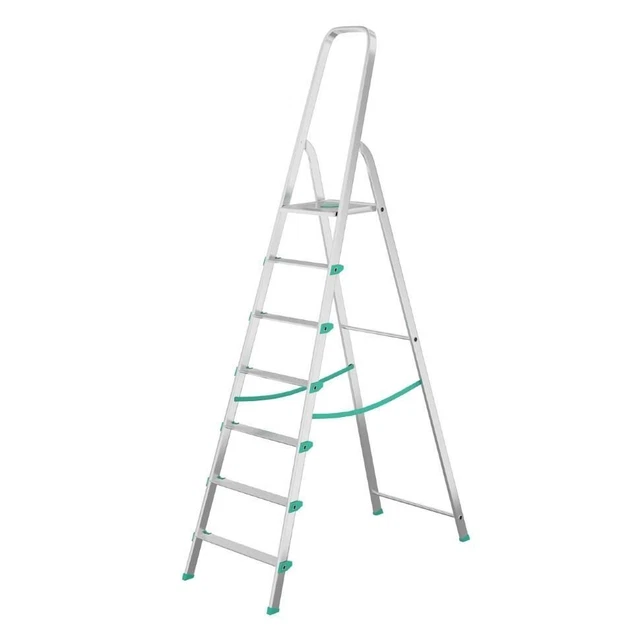 Scala LIBELLULA 7 Gradini In Alluminio E Piedini Antiscivolo EN131 MADE IN ITALY