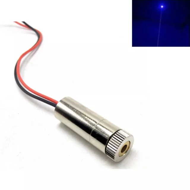 Blue Dot 450nm 5mW Focusable 3-5V Laser Diode Module Driver 12x35mm