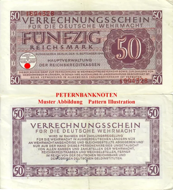 Wehrmacht 50 Reichsmark 1944 ( VF) Ro 514 61375# Gebraucht used