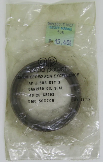 New Aqua Power Marine Products Boat Carrier Oil Seal Part No. 508