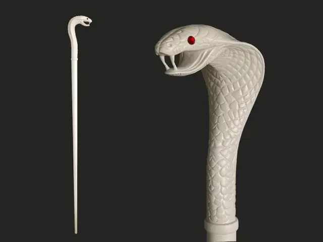 Snake Walking Stick Cobra,Hand Carved walking stick,Designers Wood Car