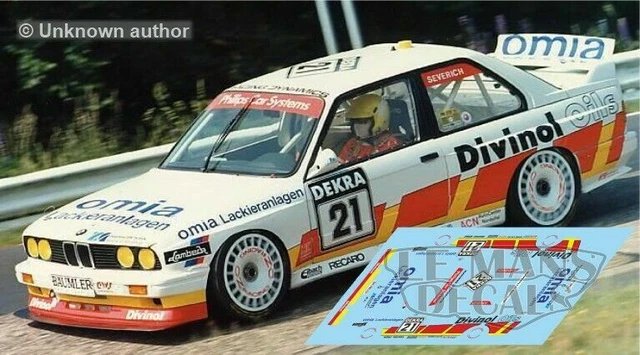 Decalcomanie BMW M3 E30 Rallye Llanes 1988 - Le Mans Decals - Scale Multiple (1:18, 1:24, 1:32, 1:43, 1:64, Slot)