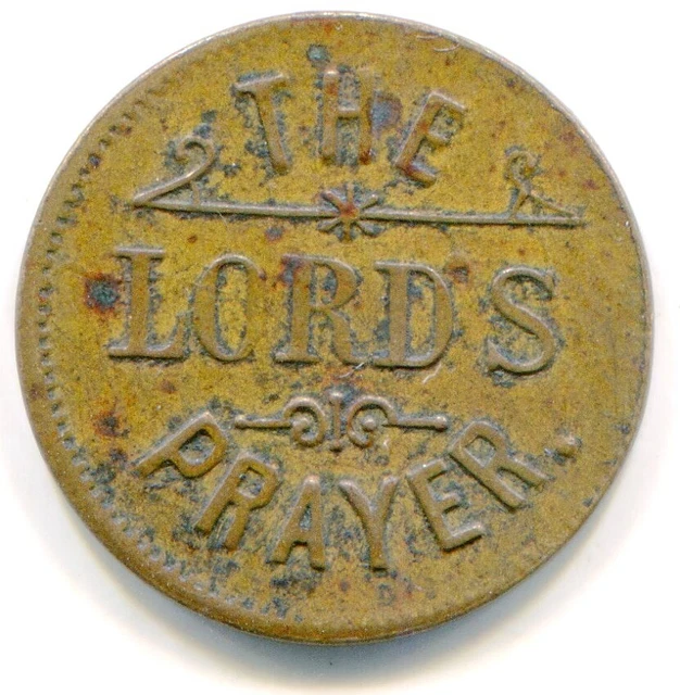 THE LORDS PRAYER tiny medal (16mm) circa 1890-1910 lotsep6774 £9.78