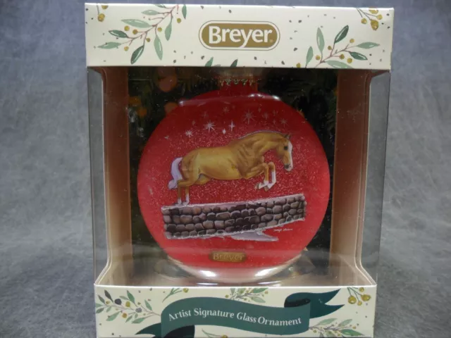 Breyer NEW * Artist Siganture Glass Ornament * 2021 Christmas Model Horse