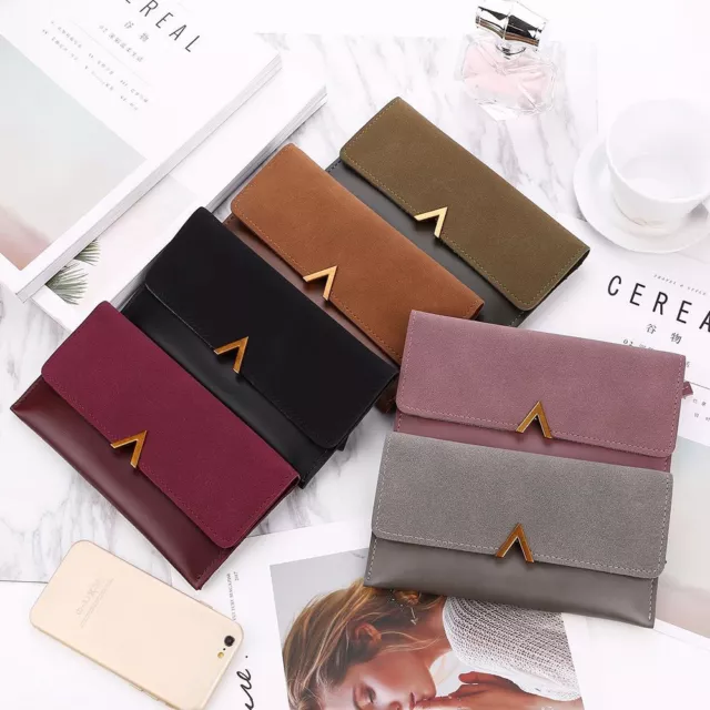 COIN PURSE BAGS Envelope Wallet Leather Women Wallets Cards Holder ...