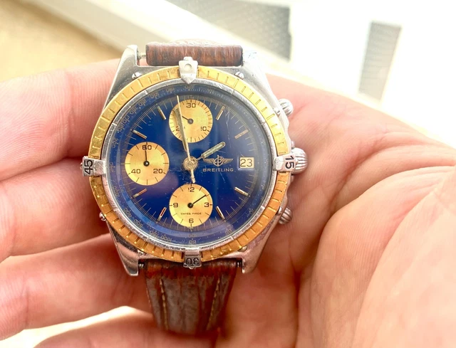 Breitling Chronomat Chronograph 81950 4711 Serie Speciale Gold Bezel Work Order