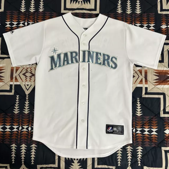 Majestic Men's Baseball Jersey Seattle Mariners Sewn Detailing #28 Ibanez S
