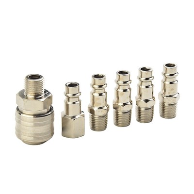 BSP 6pcs 0.6cm Air Bsp Ligne Tuyau Compresseur Accessoire Connecteur Rapide Couplage 