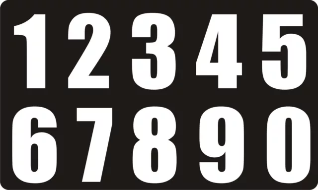 Wheelie Bin Numbers Stickers Decals - House Garage Apartment Doors Recycle Bins