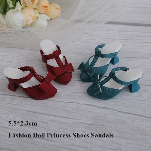 Doll Sandals Shoes Doll Princess Shoes 1/4 Doll Boots Play House Accessories