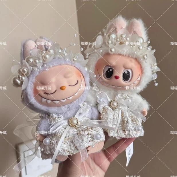 17cm Labubu Plush Doll Fantasy Costume - Qing in Emerald