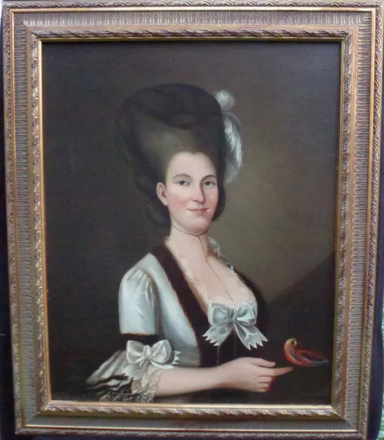 Portrait de Femme Epoque Louis XVI Ecole Française du XVIIIe siècle Huile/Toile