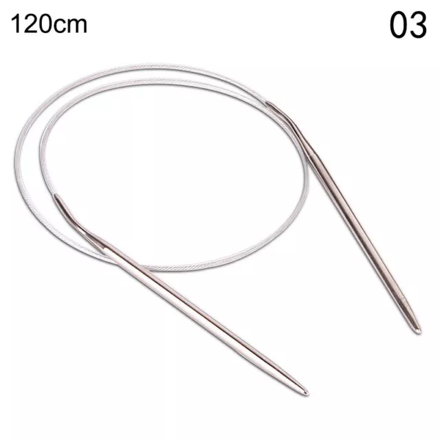 Circular Knitting Needles Stainless Steel Crochet Hook（1.5-5mm choose）43-120cm