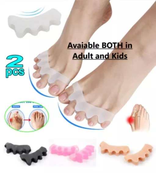 Silicone Toe Corrector Separator Gel Bunion Spreader Pain Relief Unisex Hallux