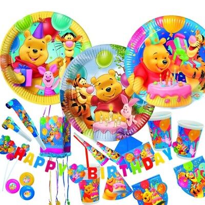 Décorations de Anniversaire Winnie L'ourson Ballons de Anniversaire Feuille Ballons 15 Pièces pour Enfants Winnie The Pooh Décorations de Fête à Thème 