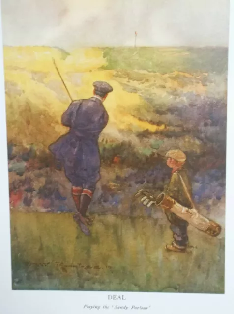 DEAL Golf Course Kent Facsimile Print Of Original 1910 Harry Rountree