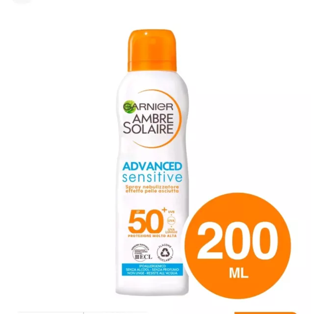 Garnier Ambre Solaire Advanced Sensitive Spray Protezione Molto Alta SPF 50+