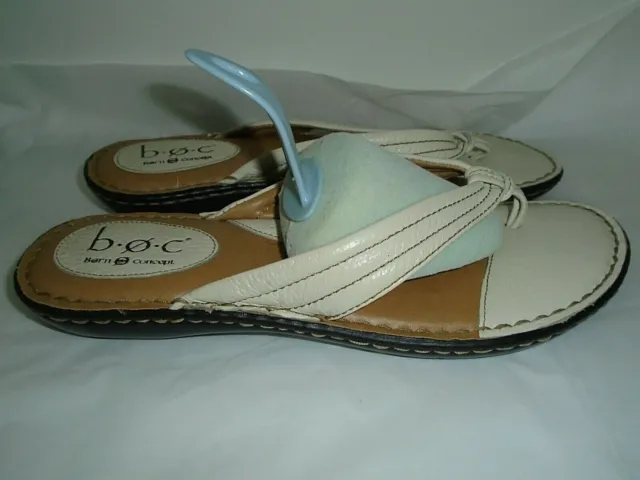 BOC Born Concept Leather Thong Sandals Slide Flip Flops Women’s SZ 10