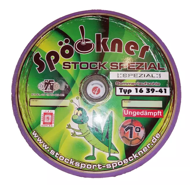 Eisstock - Sommer- Platte - Spöckner Stock spezial - lila