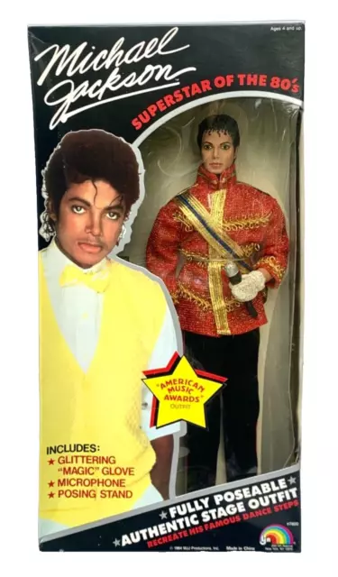 Michael Jackson Doll Superstar Of The 80s American Music Awards Outfit Open Box