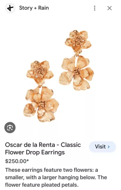 Oscar de la Renta - Classic Flower Drop Earrings