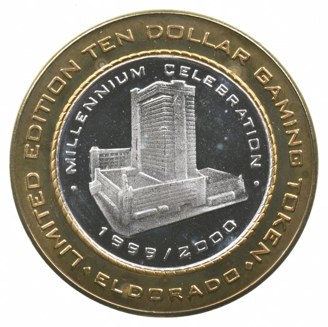 Eldorado $10 Gaming Casino Token .999 SILVER Strike *775