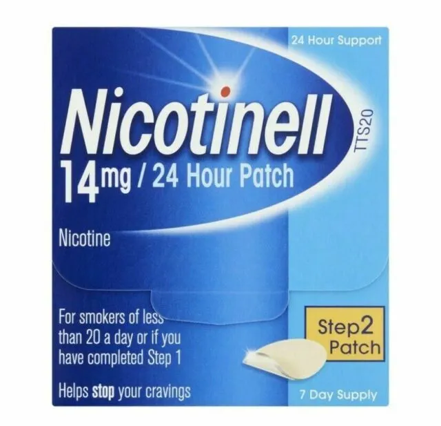 Parche Nicotinell 14 mg 24 horas paso 2 suministro de nicotina 7 días