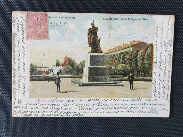 CPA 57 METZ - L'Esplanade avec Monument Ney