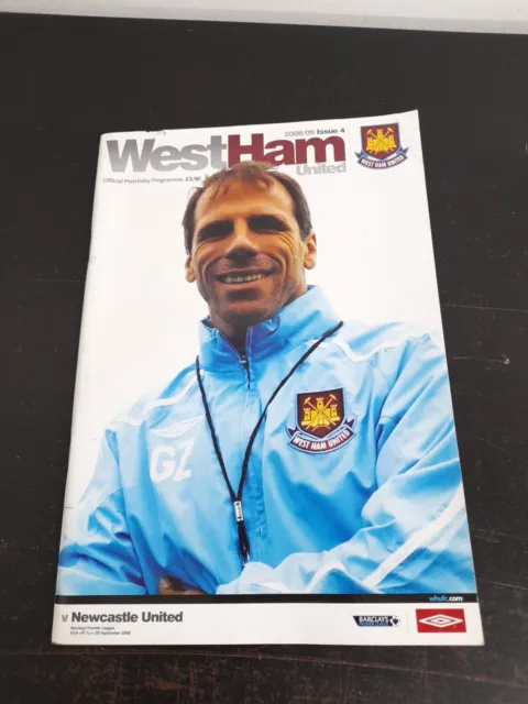 West Ham Official Matchday Programme 2008/9 - Vs Newcastle United