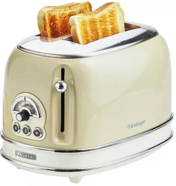 Ariete Vintage , 2-Scheiben-Toaster, Retro Toaster 6 Toaststufen, Automat Neu