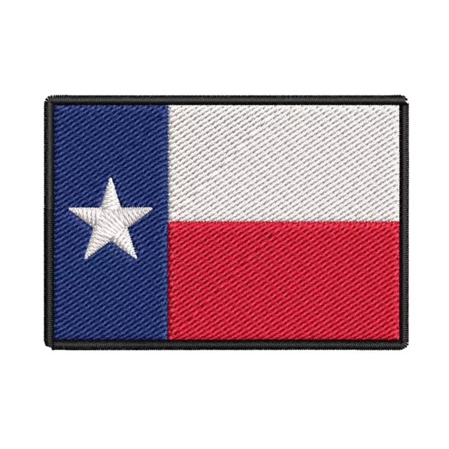 Texas State Flag Patch Lone Star Tx Republic Embroidered Iron-On Dallas Austin