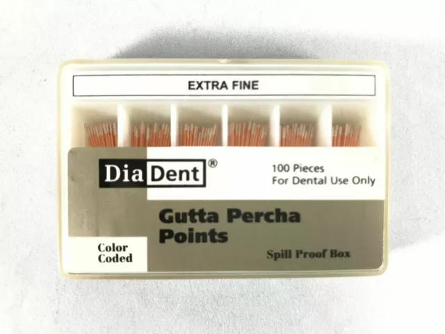 DIADENT Gutta Percha Points Endodontic Product (100 Pieces) Size EXTRA FINE