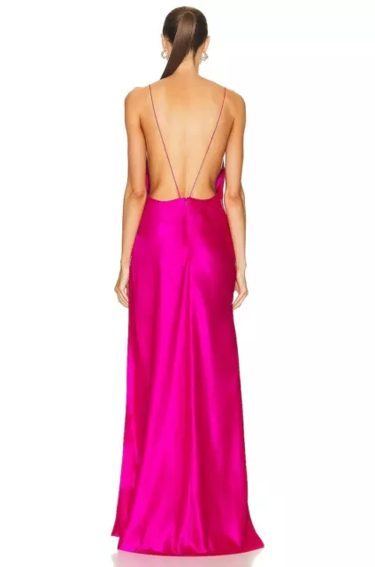RETROFETE Paloma Dress in Neon Pink Large New Womens Maxi Long Gown 3