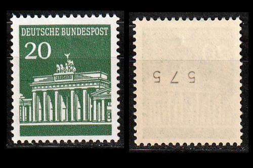 Brandenburger Tor 507 v R Dextrin ROLLENMARKE Nr. 575 POSTFRISCH