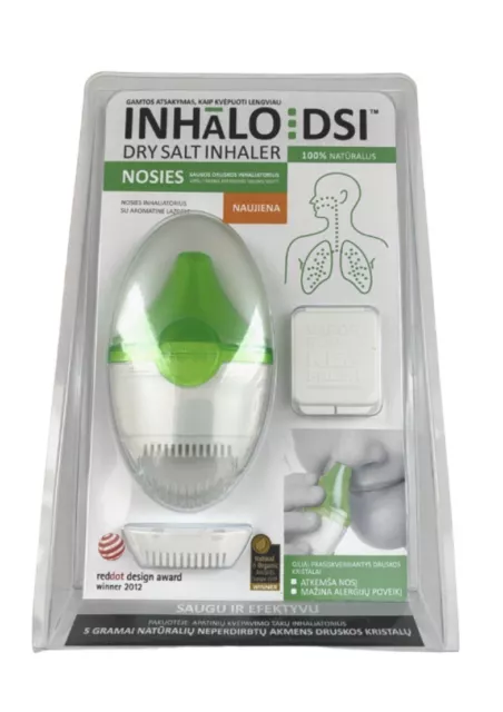 Nasal NATURAL Dry Salt Inhaler Inhalo Dsi asthma allergies bronchitis sinusitis