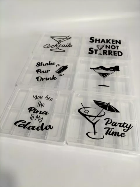 Cocktail Wax Melt Sample Box Vinyl Decal Sticker Label HB Home Bargain Boxes