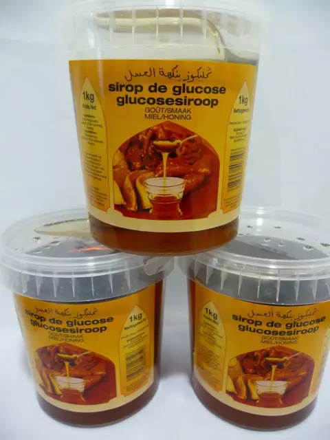 3 KG Sirop de Glucose Glukosen Sirop - 3 X 1 KG Seau - Aucun Miel - Glukose