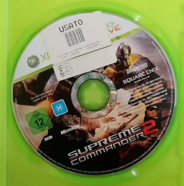 Supreme commander 2 Xbox360  Italiano Usato Testato Solo Cd