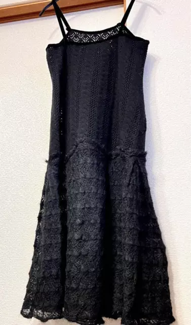 JUNYA WATANABE Comme des Garcons Dress Knit Wool Black Lace One Size AD2005 Used