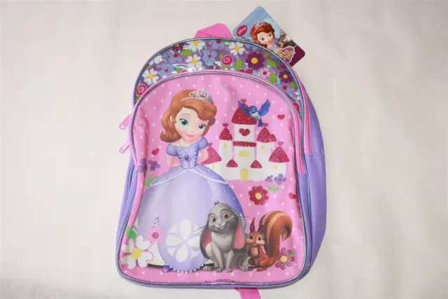 SOFIA THE FIRST - Disney 16" Girls Backpack - Castle Animals NWT