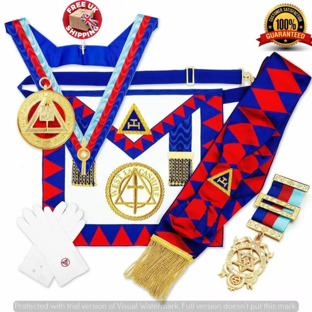 Full Regalia Pack Royal Arch Chapter Provincial Lambskin Apron / Badge,Sash