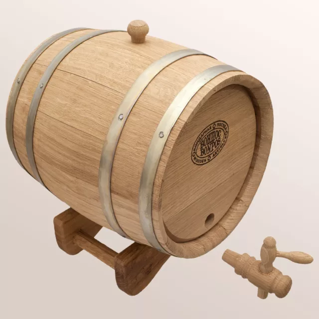 • Oak Barrel (3L / 5L) — Bourbon Whisky, Wine Cask, Cider, Beer Keg w/ Stand