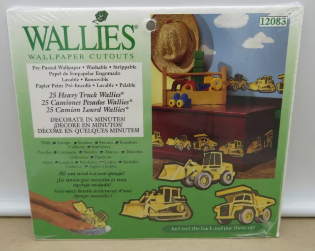 25 WALLIES camiones pesados ​​papel pintado recortes niños decoración de pared excavadora de volteo