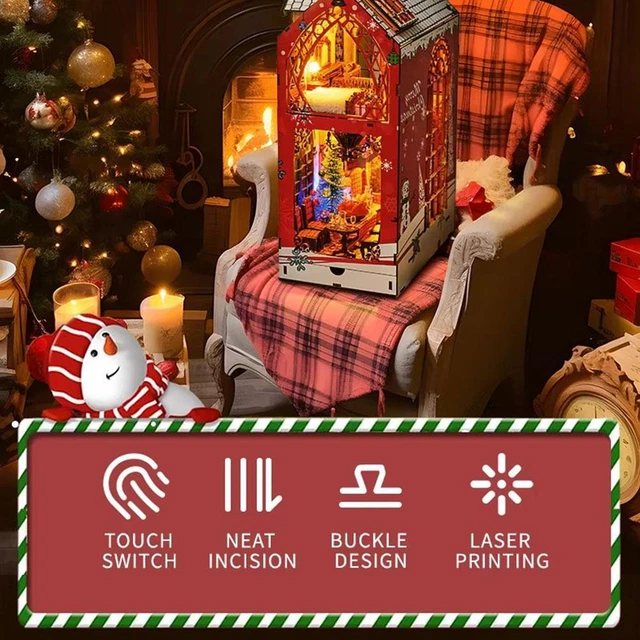 2024BOOKSTORE DIY BOOK Nook Shelf Insert 3D Wooden Puzzle Kid Gift for