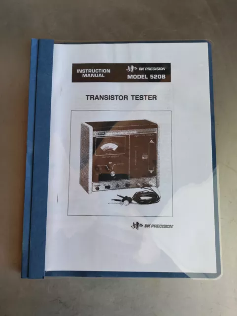 B&K BK Precision Model 520B Transistor Tester MANUAL