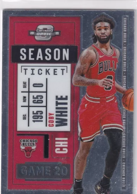 2020-21 Panini Contenders Optic NBA Basketball Numéro 44 Coby Blanc Saison