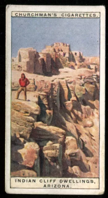 Tobacco Card,Churchman,CURIOUS DWELLINGS,Std,1926,Indian Cliff Walpi,Arizona,#6